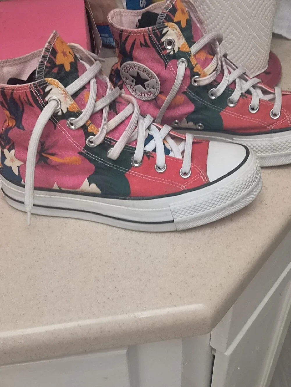 Converse colorful floral